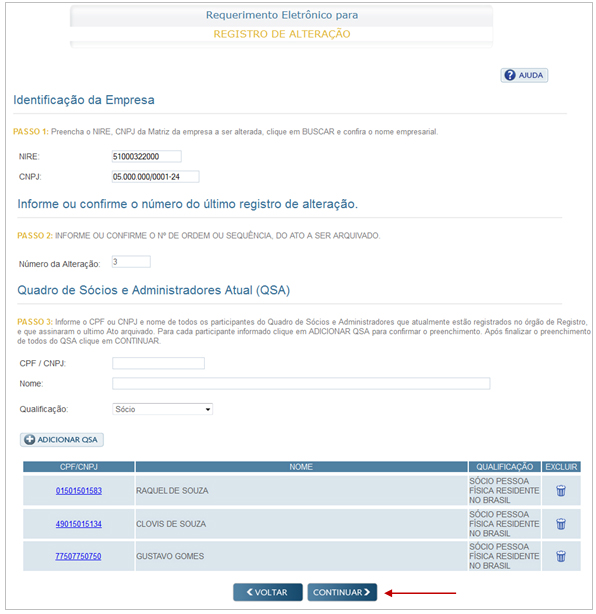 Lista de alterações da atualização para a nova